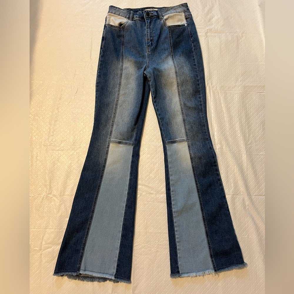 Madden Nyc Patchwork Flare Jeans - image 3